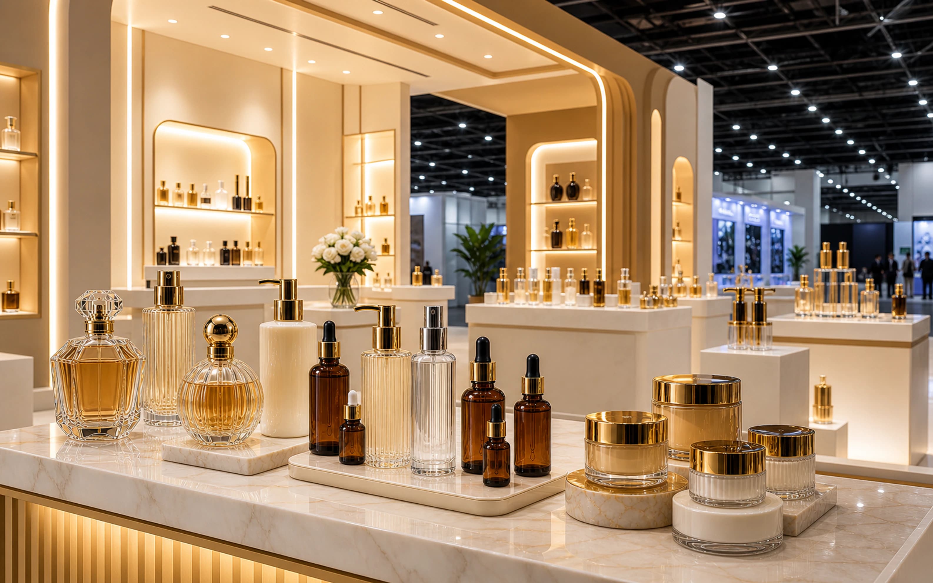 Premium perfume bottle display for glass packaging trends