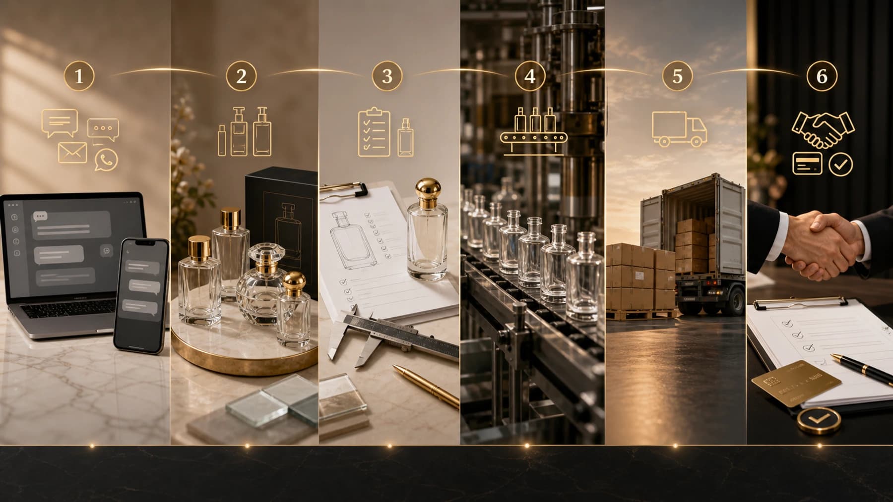 Wholesale perfume bottle cooperation process